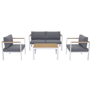 SET SALOTTO LOUNGE PZ.4 GRIGIO CHIARONU025011